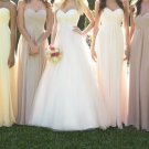 Custom Made A-line Chiffon Long Bridesmaid Dress,Chiffon Long Prom Dress,Affordable Bridesmaid Dress