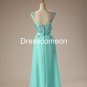 Custom Made A-line Scoop Appliques Prom Dress,Beading Homecoming Dress,Long Evening Dress