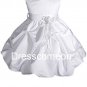 White Flower Girl Dress Communion Dress ，Satin Dress
