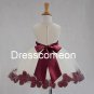 WHITE flower girl dress wedding formal pageant rose petals tea- Length Flower girl dressess