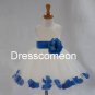 WHITE flower girl dress wedding formal pageant rose petals tea- Length Flower girl dressess