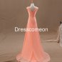 Custom Made A-line V-neck Long Prom Dress, Elegant Homecoming Dress