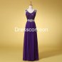 Custom Made A-line V-neck Straps Sequin Top Long Homecoming Dress, Beading Belt Prom Dress