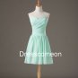 Short  Sweetheart Mint Chiffon Bridesmaid Dress,Short  Summer Dress