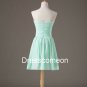 Short  Sweetheart Mint Chiffon Bridesmaid Dress,Short  Summer Dress