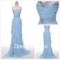 Noble A-line Sweetheart Beading Chiffon Long Homecoming Dress, Long Evening Dress