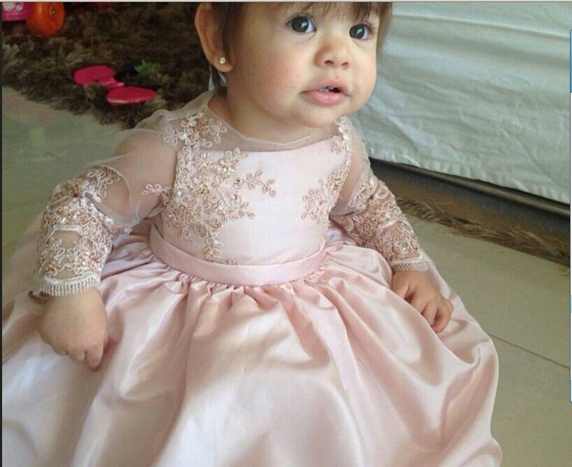 baby girl pink lace dress