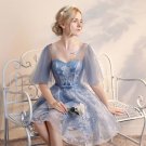 Gorgeous Tulle Lace Short Sleeves Homecoming Dress Party Gowns H07