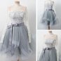 Sexy A-Line Tulle Scoop Neckline Ball Gown With Appliques Homecoming Dresses H01