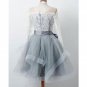 Sexy A-Line Tulle Scoop Neckline Ball Gown With Appliques Homecoming Dresses H01