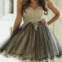Sexy Strapless Sweetheart Neck Lace Knee Length A-Line Homecoming Dress H14
