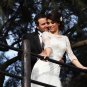 Elegant 3/4-Length Sleeve Ivory Bowknot Tulle with Lace Wedding Dress W12