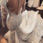 Luxury Sweethert Neck Trumpet Long Sleeve Sexy Wedding Dress W17