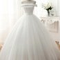 Simple Ball Gown Off-the-shoulder Sleeveless Tulle Wedding Dress W21