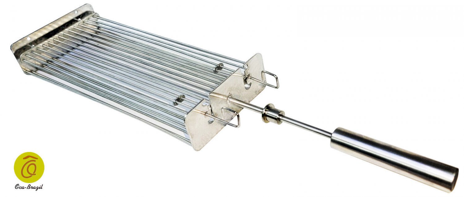 Rotative Grill - Adjustable -  Brazilian Skewer for BBQ 28" - Professional Grade