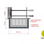 Brazilian BBQ Charcoal Grill with Firebox - 9 Skewers - Oca-Brazil