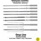 Gaucho Combo - Set of 8 - Brazilian Skewers for BBQ 28" -  Aluminum Handle