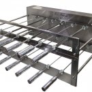 Brazilian BBQ Charcoal Grill - 13 Skewers - Rotisserie System Professional Grade