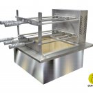Brazilian BBQ Charcoal Grill with Firebox - 5 Skewers - Oca-Brazil Brazilian BBQ Charcoal Grill with Firebox - 5 Skewers - Oca-Brazil