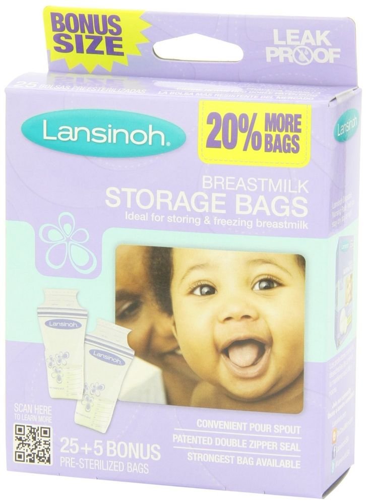 lansinoh breastmilk storage bags, 25 + 5 Bonus Bags