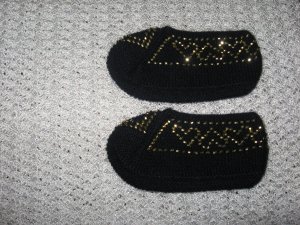 Handmade knit slippers