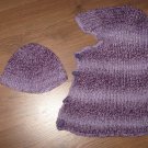 Handmade knit child hat for your child and hood for you