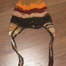 Earflap handmade knit hat