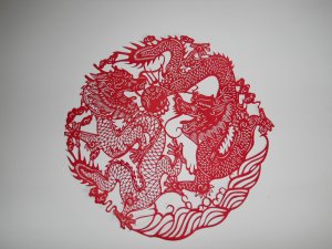 Dragon paper cut