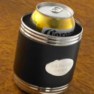 Personalized Black Leather Koozie