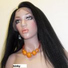 16" Kinky Straight Full Lace Wig Indian Remy