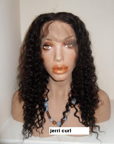 16" Jerri Curl Full Lace Wig Indian Remy