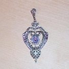 Beautiful Vintage Sterling Silver Amethyst Pendant