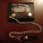 Black Leather Motorcycle Tri Fold Chain Wallet