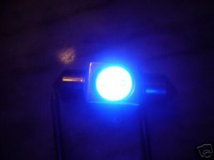 1 BULB 1W 31MM HIGH POWER FESTOON DOME SPARK BLUE BULB