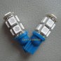 2 BULBS 3 CHIPS T10 194 W5W 501 9 SMD LED BLUE WEDGE