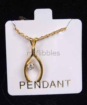 WISHBONE Pendant Necklace 18K #5