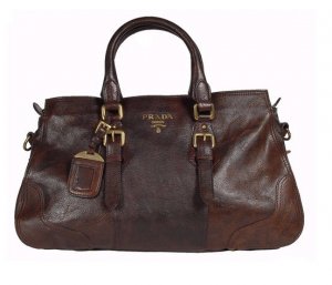 Brown Prada Leather Handbag