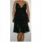Marchesa NWOT layered ruffle mylar thread dress