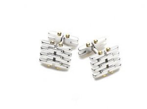 Tiffany Basket Weave Cufflinks WITH RECEIPT