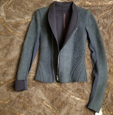 New with tags Rick Owens neoprene suede jacket