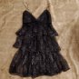 Marchesa NWOT layered ruffle mylar thread dress