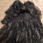 Marchesa NWOT layered ruffle mylar thread dress