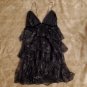 Marchesa NWOT layered ruffle mylar thread dress