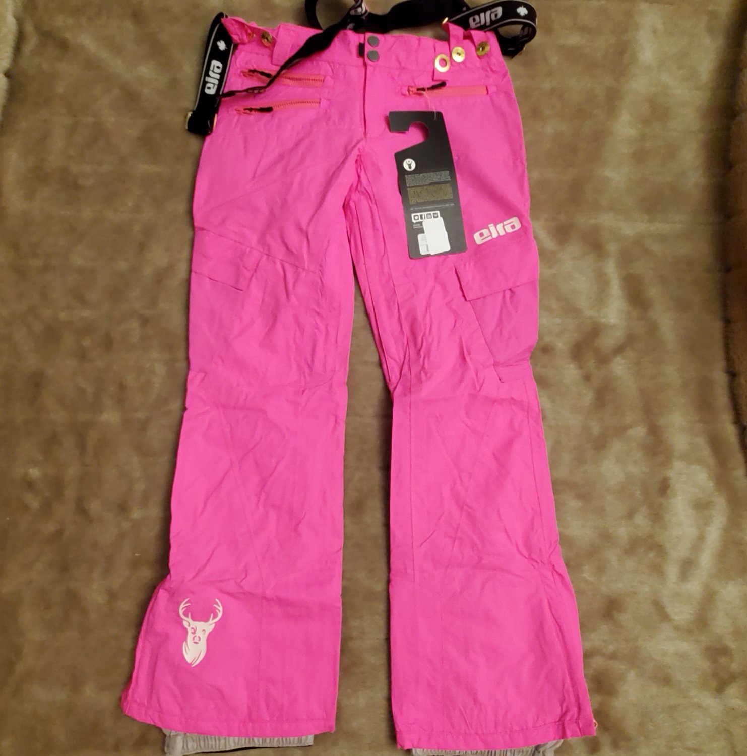 NWT Eira fuschia Woodlot suspender snow pants