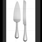 NEW box Vera Wang Wedgwood Grosgrain Silver Plate Cake Knife and Server Set NEW box Vera Wang Wedgwood Grosgrain Silver Plate Cake Knife and Server Set