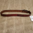 Barneys New York NEW tags leather "bitch" embossed collar