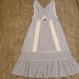 Thakoon coastal stripe crochet insert keyhole dress