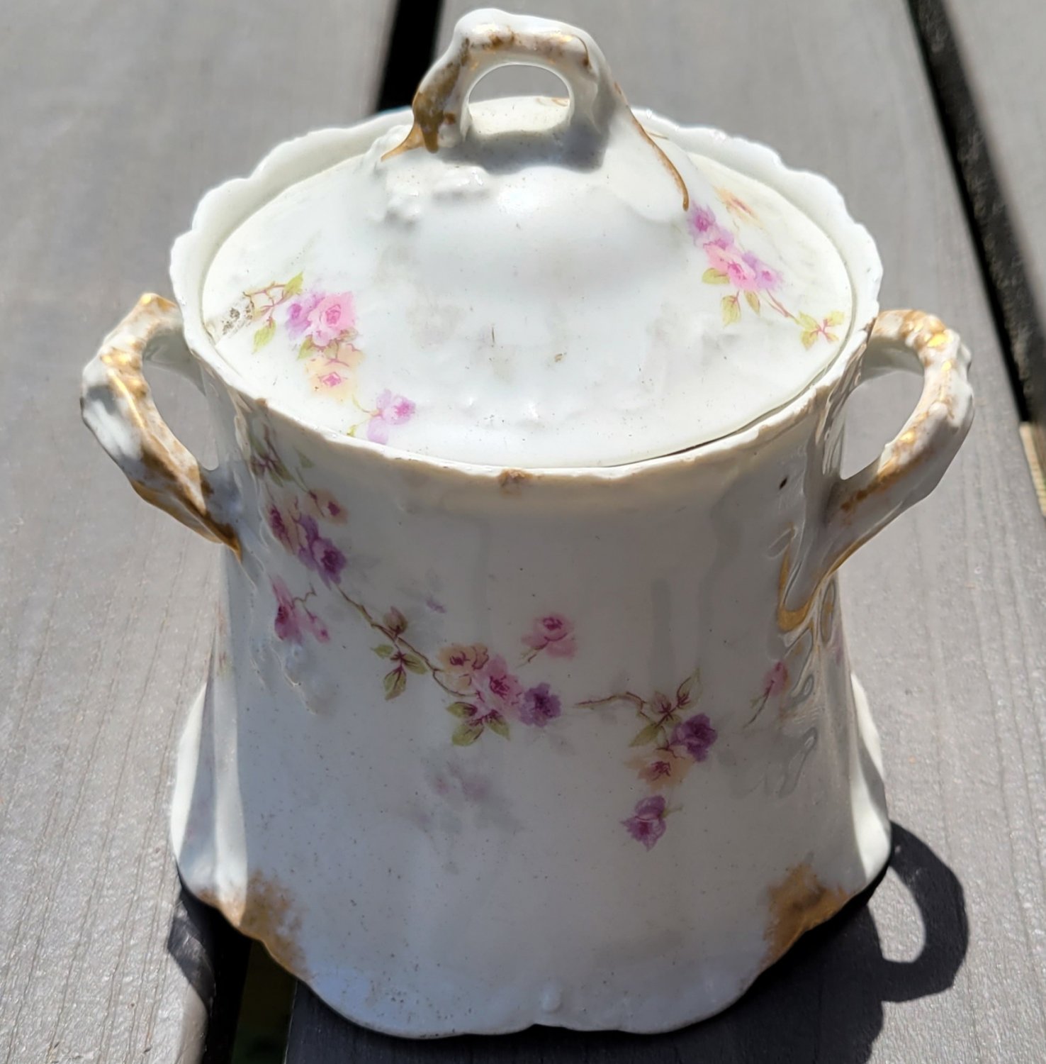 Antique Theodore Haviland Limoges sugar / anything jar canister container