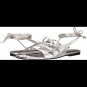 NEW Sigerson Morrison Flat wraparound metallic silver Sandals
