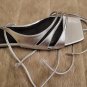 NEW Sigerson Morrison Flat wraparound metallic silver Sandals